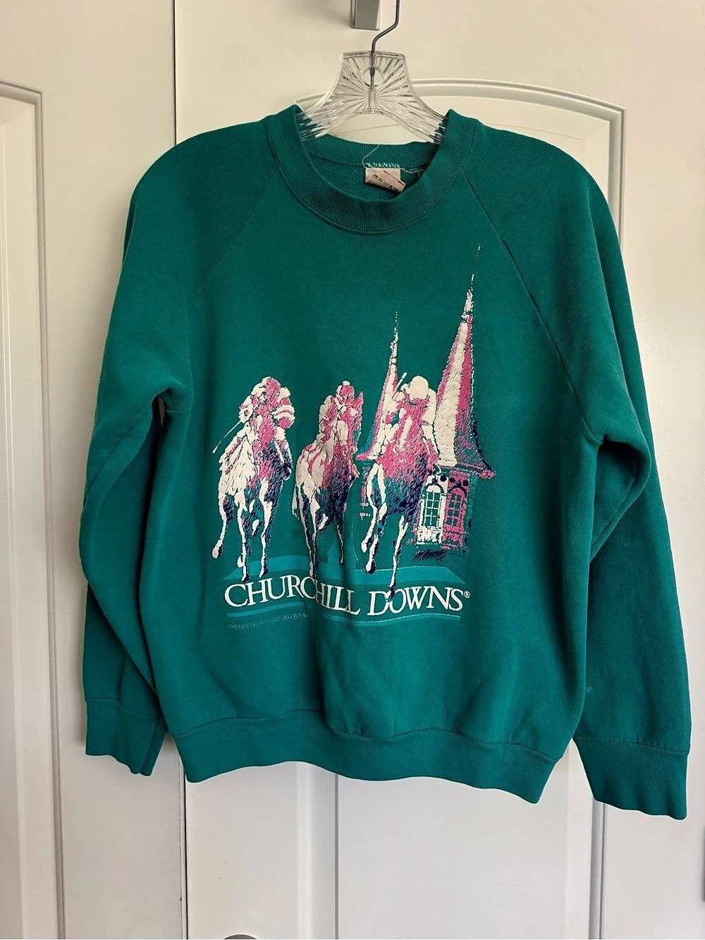 Vintage Churchill Downs Graphic Sweatshirt in Green